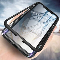 

OTAO Magnetic Transparent Housing For iphone X Xsmax 6 7 8Plus Clear Case 360 Protect cellphone accessories funda movil
