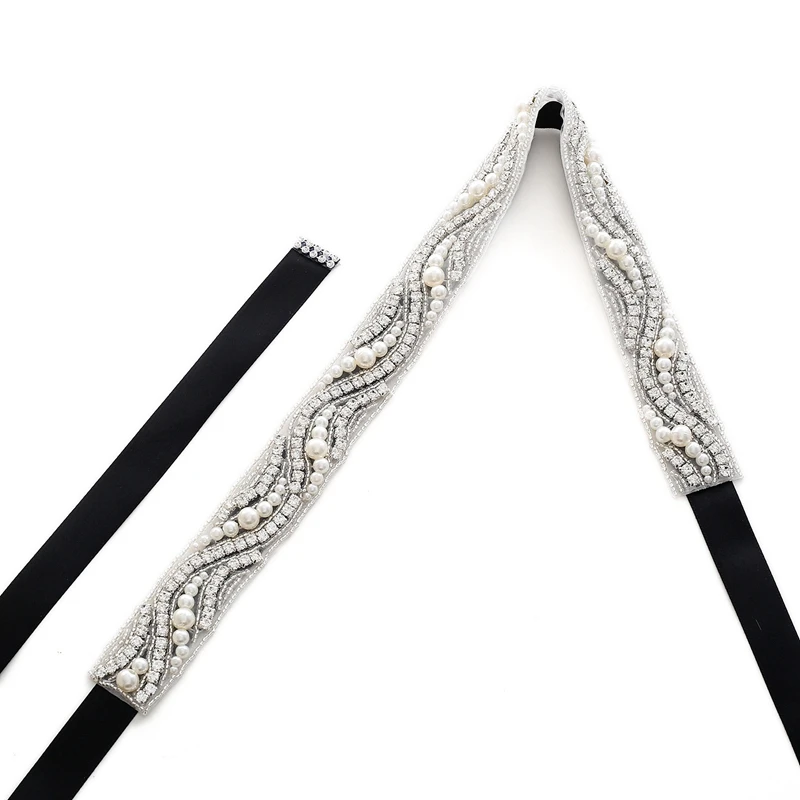 

High quality wholesale price banquet wedding dress waist accessories rhinestone trim belt