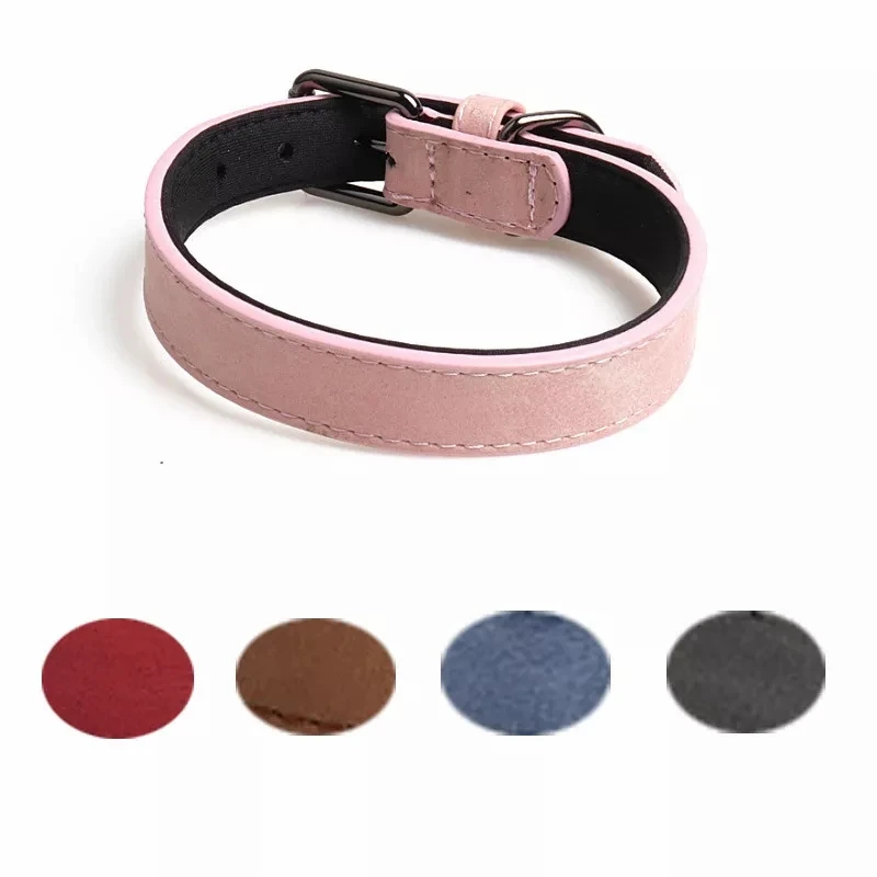 

Hot Sale Bow Tag Head Control Security Custom Lead Collar Large Eco Friendly Pet Buckle Luxury Leather Pets Dog Collar, Grey, blue, red, brown, pink