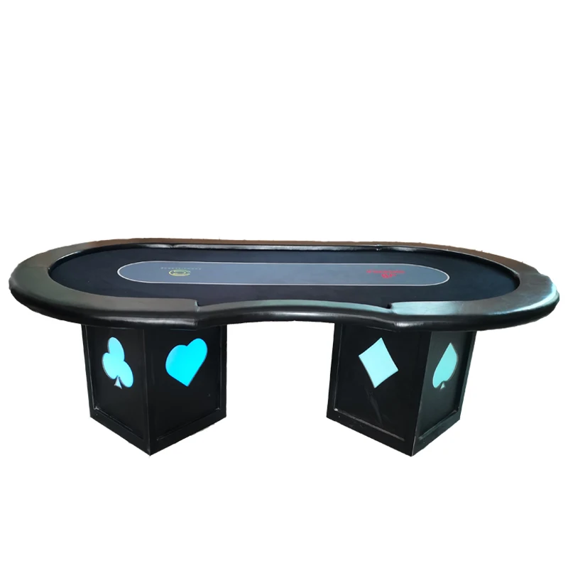

YH 240/260cm Online Casino Used Electronic Texas Hold'em Poker Table With Luxury Light Legs, Customize