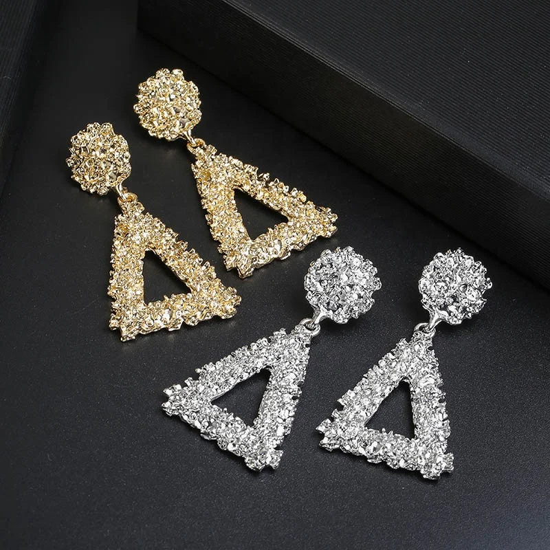 Wholesale gold hoop Drop Dangle Earring For Women Jewellery Geometric Earrings