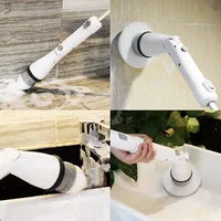 

High Quality Cordless Rechargeable Powerful Spin Cleaning Brush with 4 replacement heads Electric Cleaning Scrubber Brush