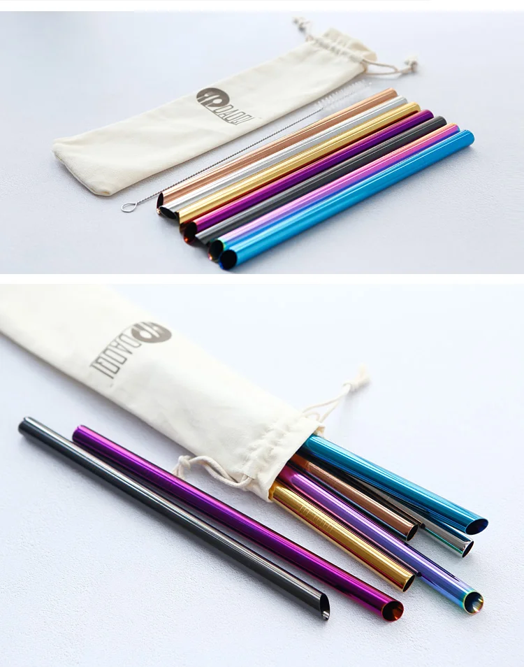 Eco friendly reusable straws stainless steel