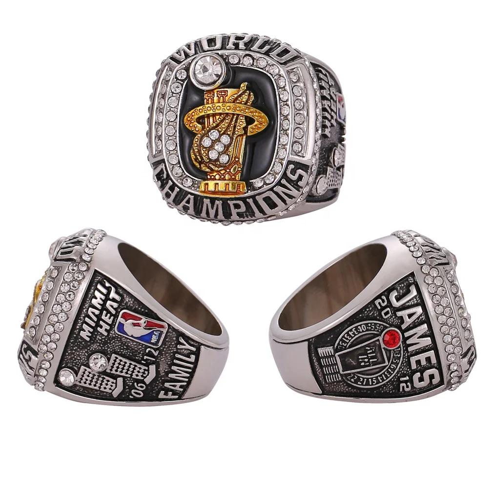 

Linghu Wholesale Custom Men Youth Sports Basketball Rings Display Gift Box 2012 Wade Miami Heat Championship Ring, Picture shows