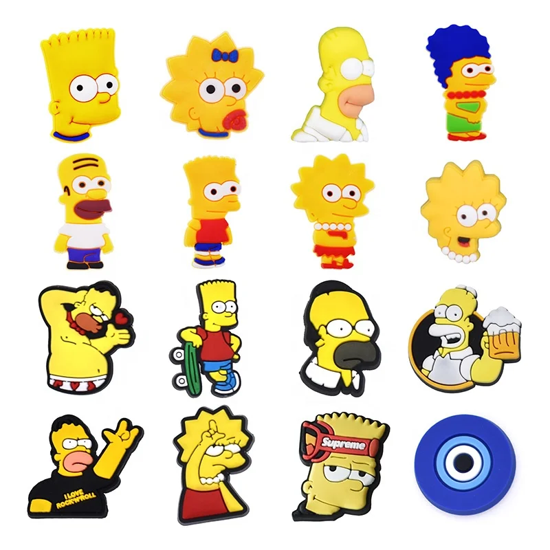 

The Simpsons shoe charms for sandal shoe accessories for clog shoes decoration charms, As pictures