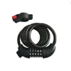 High Quality 5 digit cable bicycle lock with Bracket Durable steel bike lock with 5 Number anti theft bike combination lock