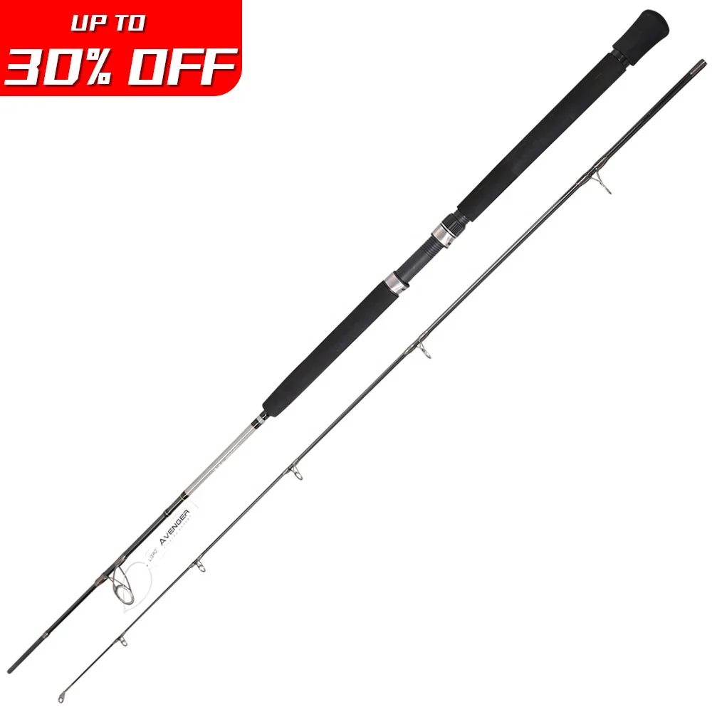 

Newbility wholesale in stock 2.4m 2.7m 24T carbon blank 2 section EVA handle spinning fishing rod, Black/grey