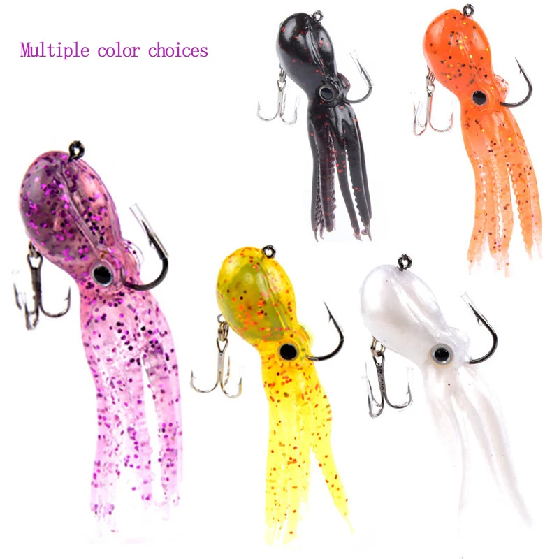 

Senuelos Simulation Octopus Lure Soft Bait 90mm 23g Squid Jig