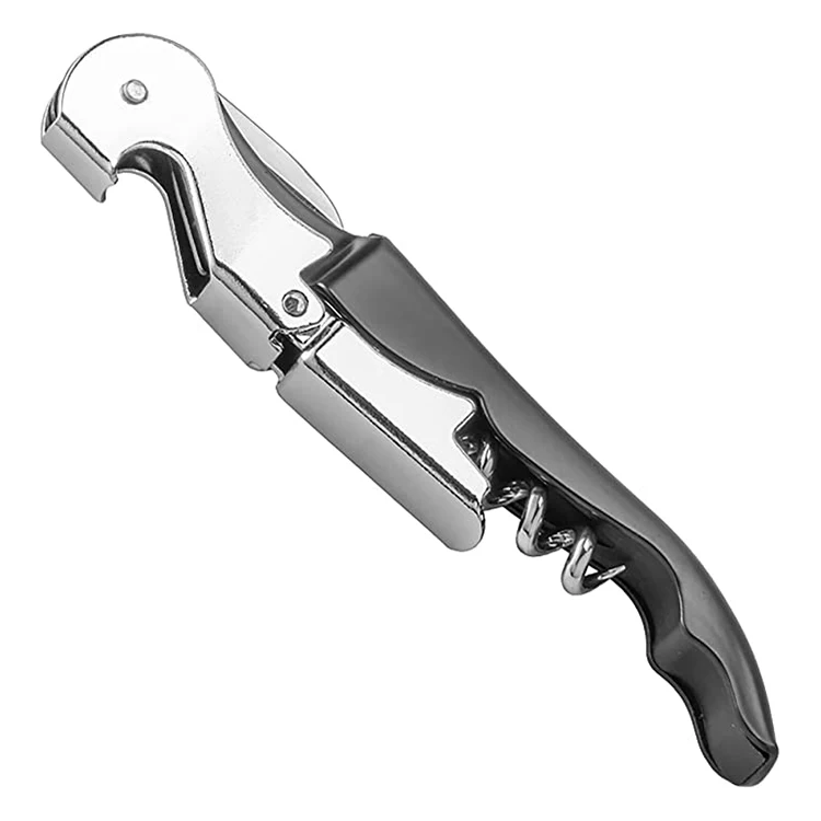 

Cheap Price Double-Hinged Beer Bottle Opener Stainless Steel Folding Wine Opener Waiters Friend Corkscrew, Customized