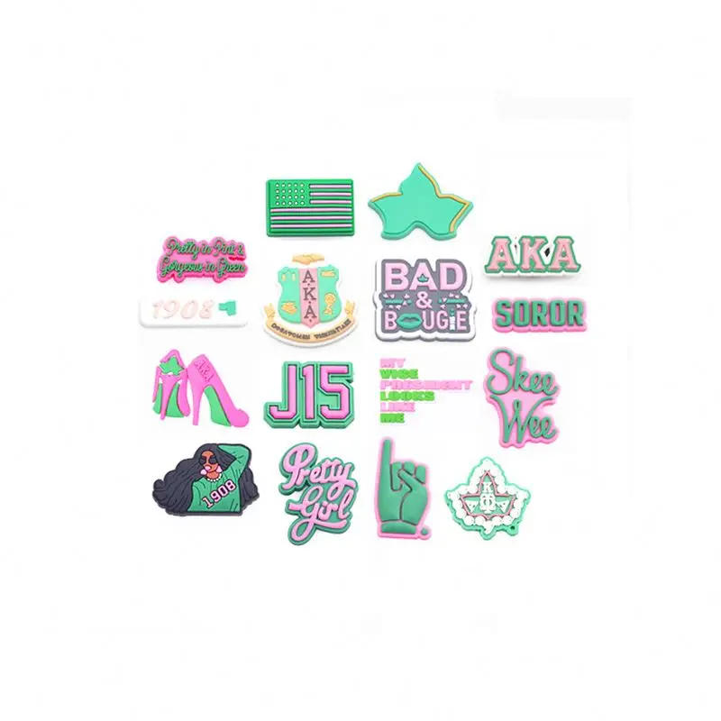 

sorority croc charm fit for clog decoration college sign shoe charm for kids gift designer croc charm for wholesale, Customized