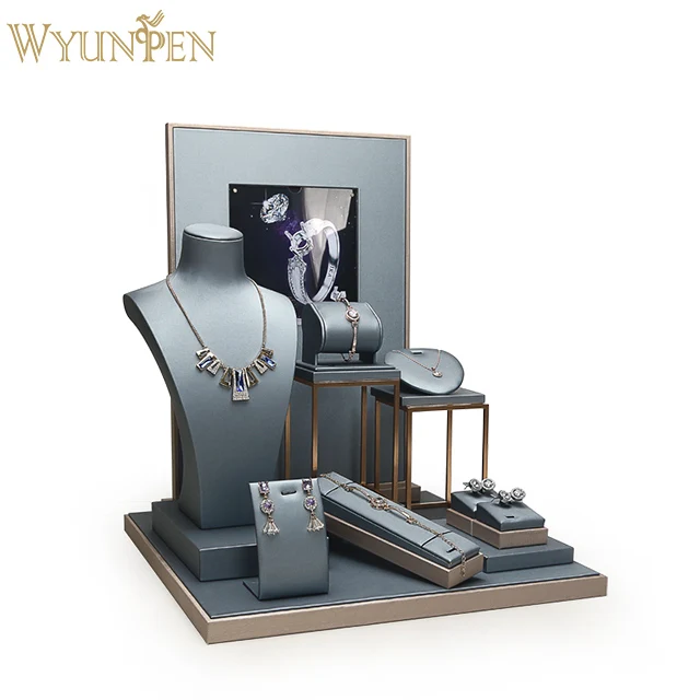 

WYP Wholesale Jewelry Display Custom Jewellery Stand For Counter Showcase Ring Bust Necklace Bangle Bracelet Jewelry Dispay