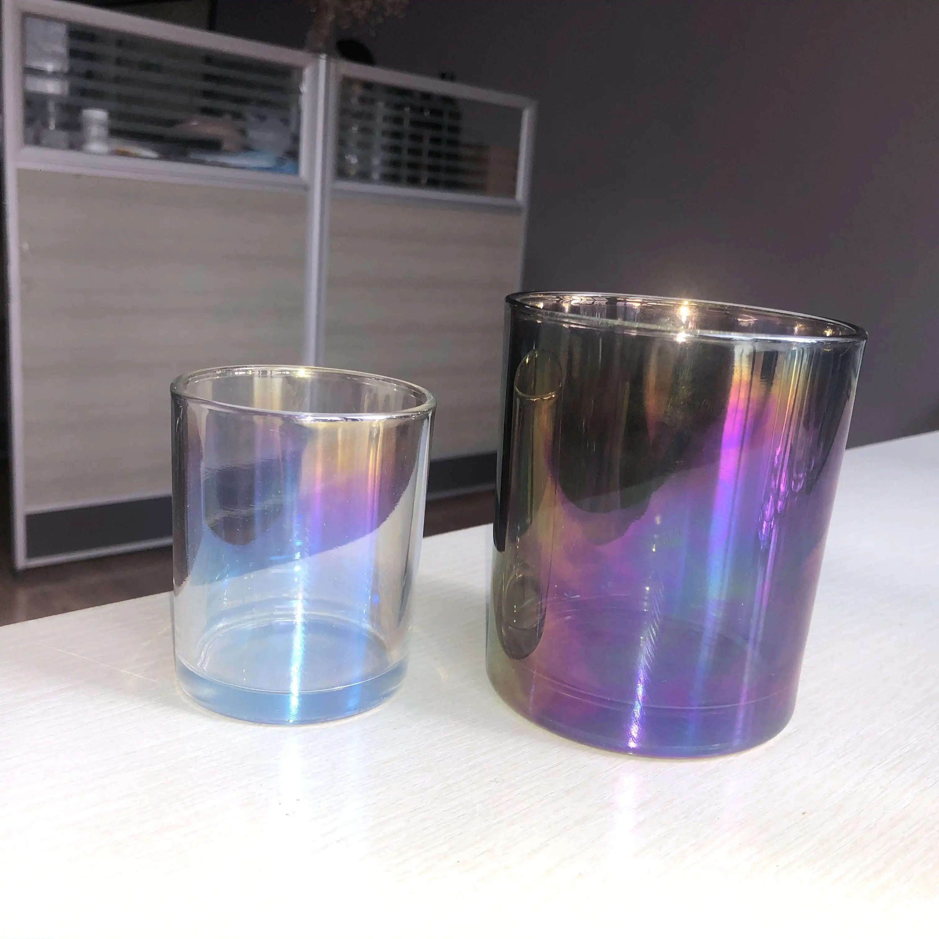 400ml Glass Candle Jar With Dazzle Colour Coating Home Wedding Decoration Buy Glass Jar 400ml 1157