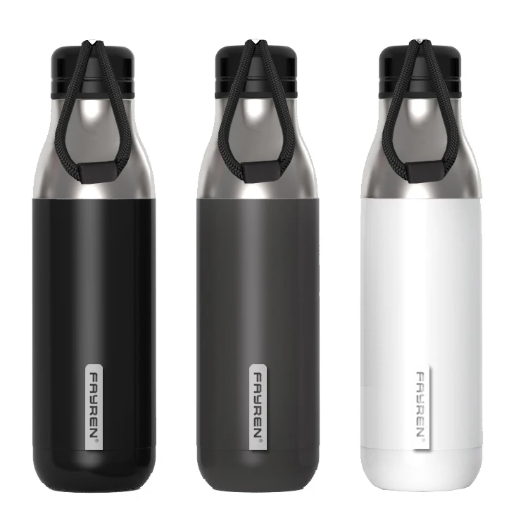 

Double wall stainless steel colorful metal custom thermos vacuum insulated coffee travel sport water bottle, Customized