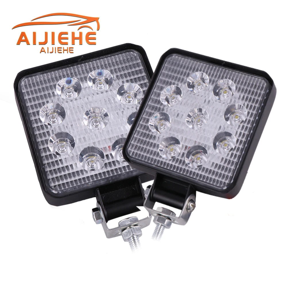 Factory direct wholesale price 4 inch 9-36V high power super bright 27w led light led off-road lightsSquare4x4