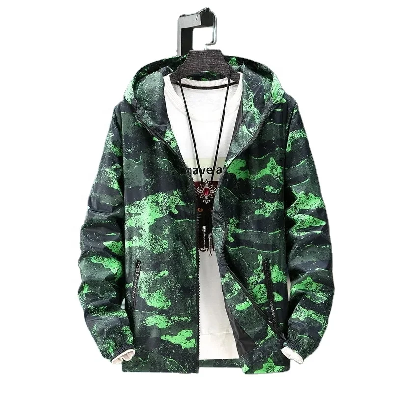 

color printed waterproof polyester hoodies Men'S fashion Jacket