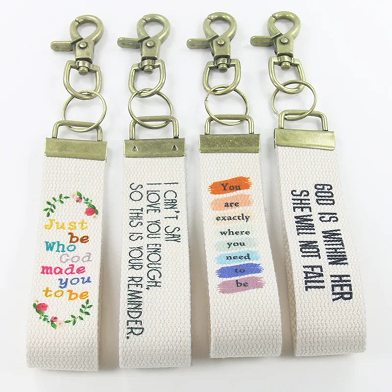 Cheap Wholesale Sublimation Printing Graphics Wrist Strap Key Chain