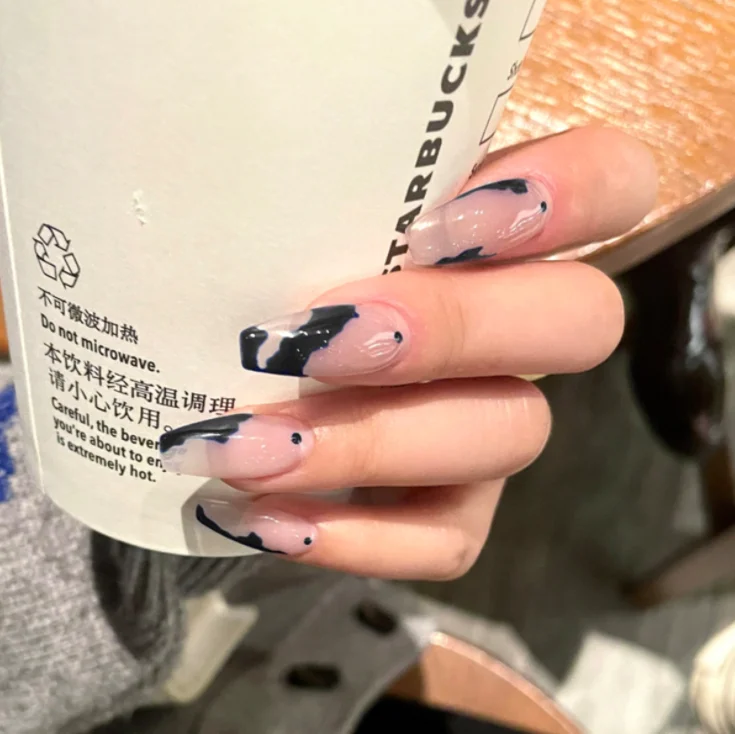 

Simple french fakenail false nail pressed on nail thin press on nail adhesive