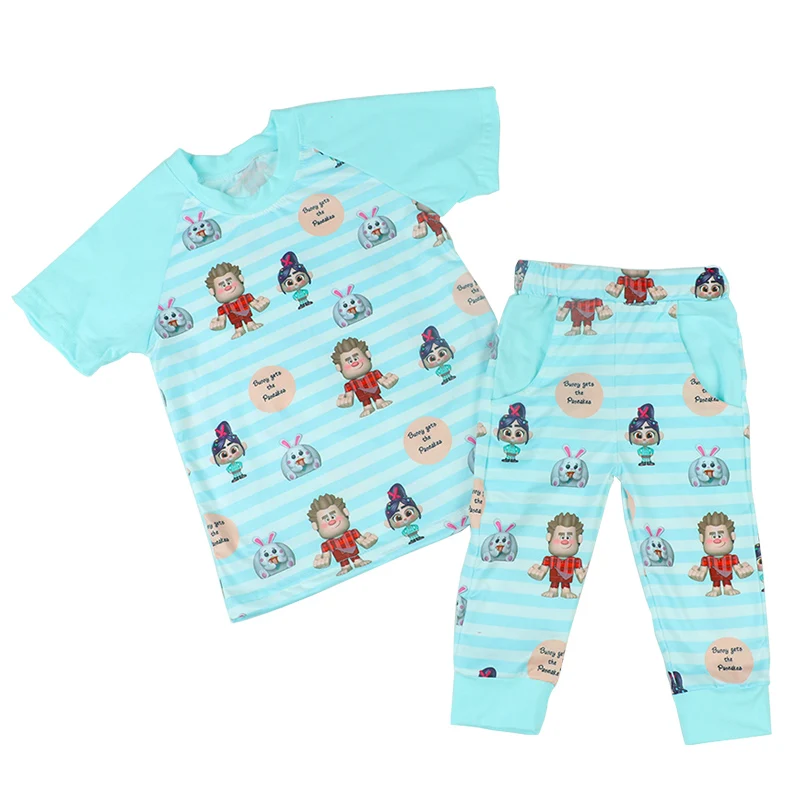 

Wholesale Fall baby Boys Set Cartoon printed milk silk set for boys 0-12 years old, Picture