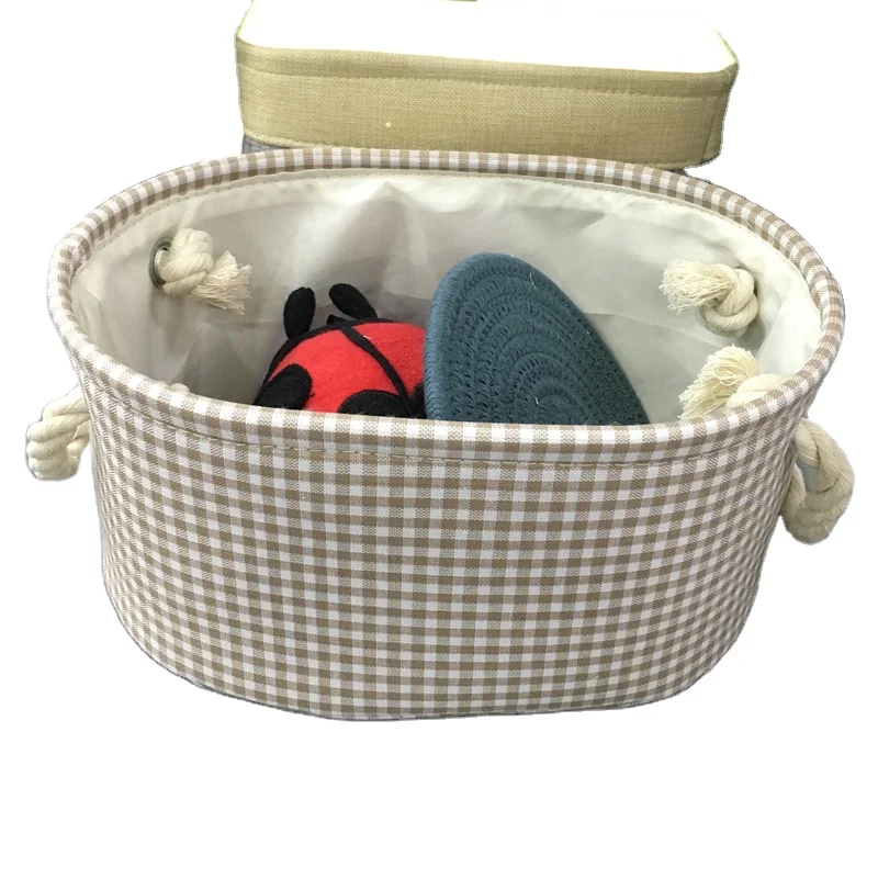 

Baby Diaper Caddy Organizer Large Cotton Rope Nursery Storage Bin Basket with Removable Inserts Car Organizer Foldable Tote Bag