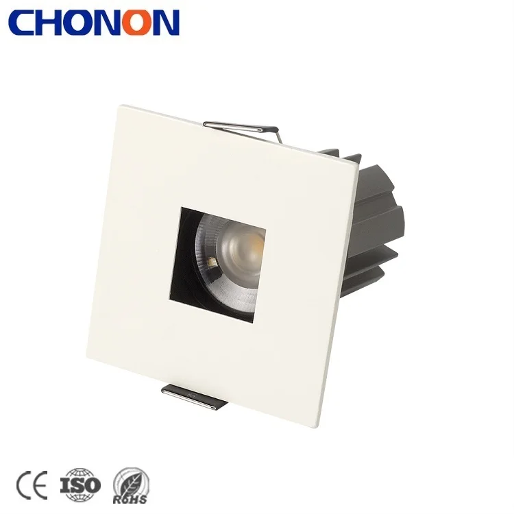 Aluminum Indoor Recessed Ceiling Lighting Square Small LED Light Downlight Spotlight