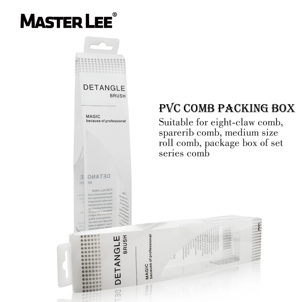 

Masterlee custom PVC package for hair brushes, Blue and white