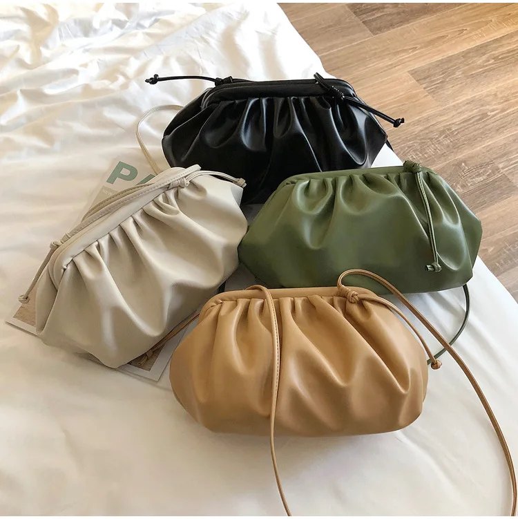 

Dumpling Bag Female 2021 New Trendy Fashion Shoulder Handbag Large Capacity Underarm Bag Fold Cloud Bag Womens Handbags Leather