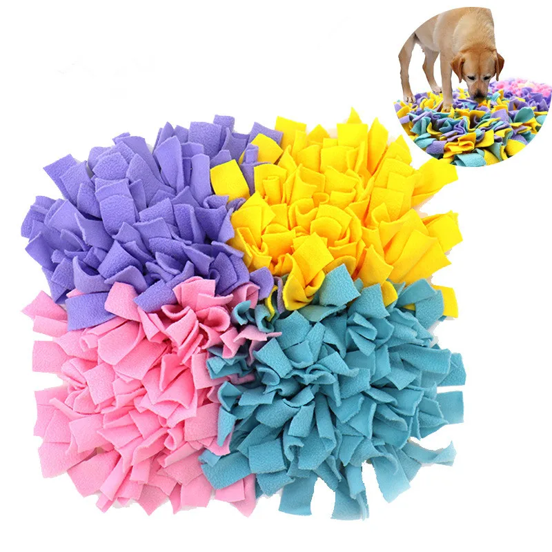 

Pet Sniffing Pad Stitching Pet Dog Sniffing Pad Puzzle Training Olfactory Prevention Food Blanket Pet Box Training Mat
