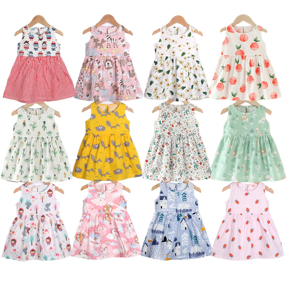 

2021 summer girl skirt children clothes new baby skirt 100% cotton children's dress boutique baby clothing