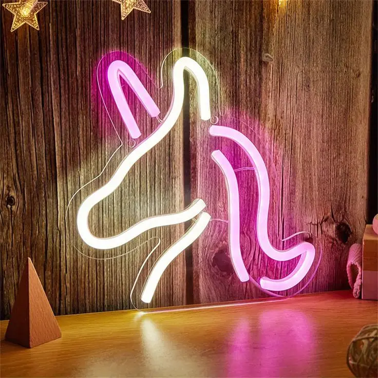 unicorn Neon Light Waterproof Neon Sign Light Neon Lights Frames Anime Winbo Wholesale Led Custom Sign