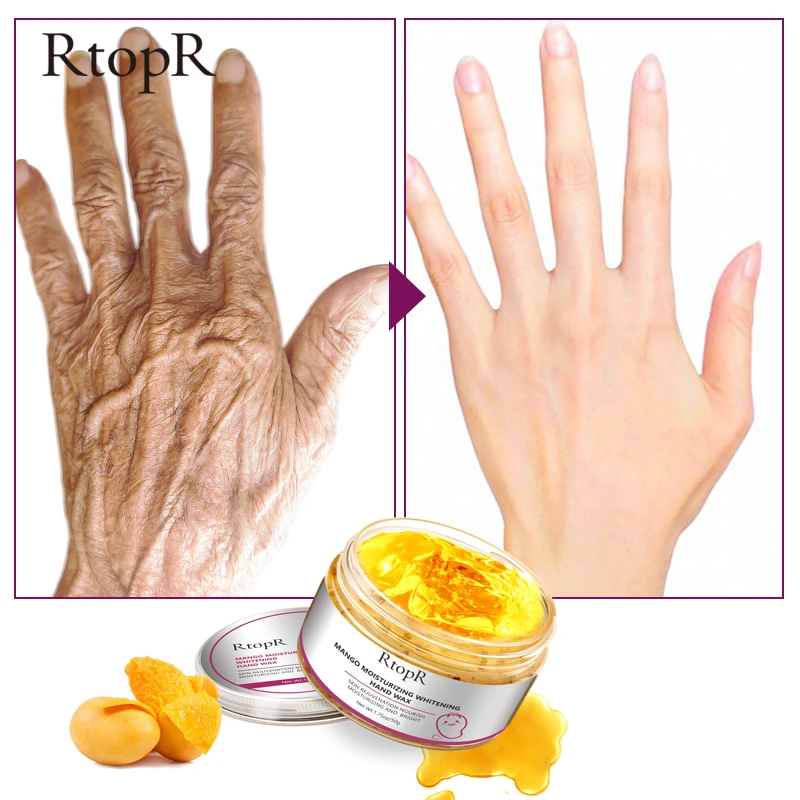 

RtopR Mango Hand Wax skin rejuvenation nourish moisturizing bright whitening peeling hand cream