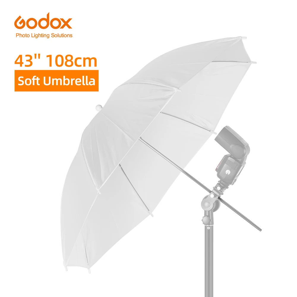 

inlighttech Godox 43" 108cm White Soft Diffuser Studio Photography Translucent Umbrella for Studio Flash Strobe Lighting, Other