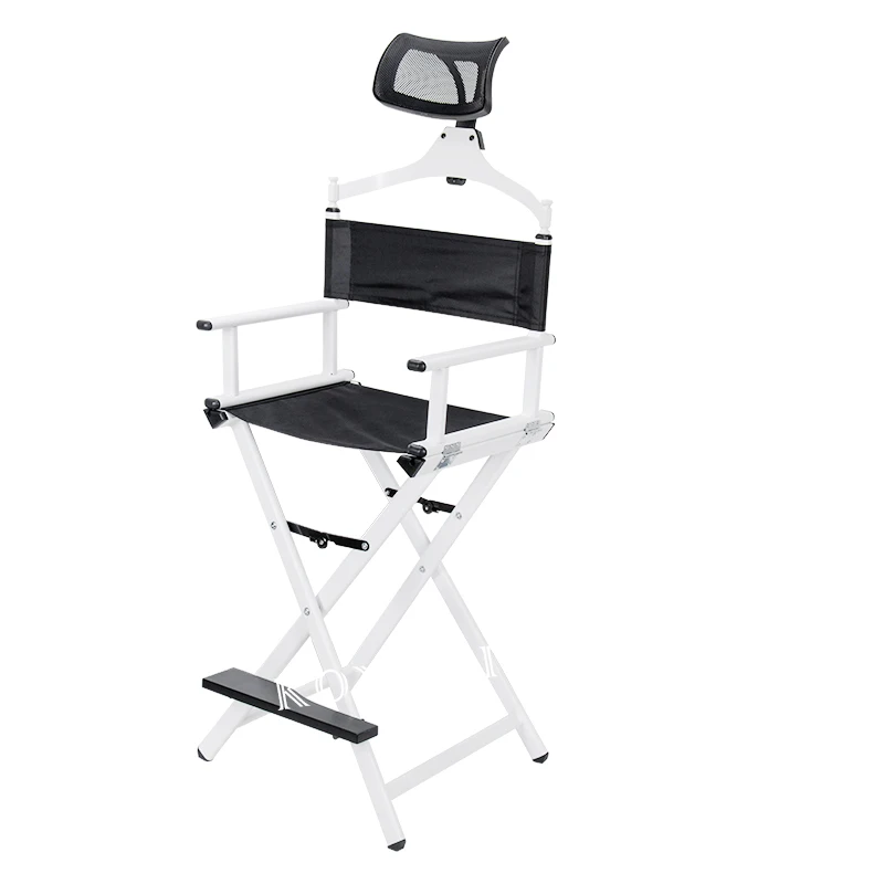Aluminum High Folding Makeup Chair With Headrest Beauty Salon Artist Director Chair Buy Foldable Makeup Chair Makeup Director Chair Beauty Salon Chair Product On Alibaba Com