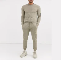 

High Quality Winter Custom Men Slim Fit Side Pocket Preshrunk 2 Pieces Cotton Tracksuit