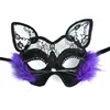 Pvc Masquerade Mask Lace Fun Women Animal Cat Face Mask for Halloween Christmas Party Decorations Supplies