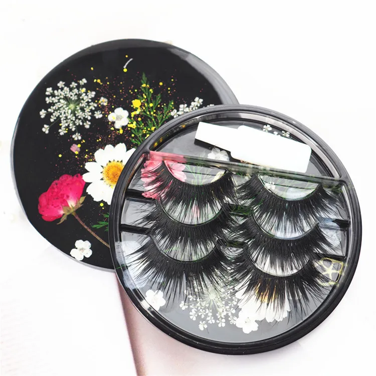 

Y1462 Shiny Resin Silicone Round Eyelash Box Storage Molds With Lids, Random