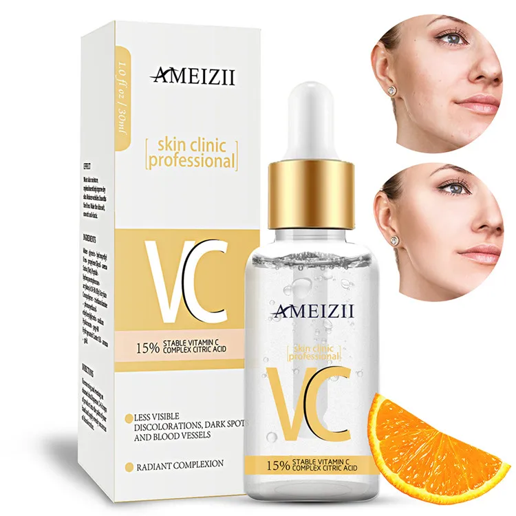 

Custom Logo Organic Vitamin C Serum Makeup Packaging Facial Kit for Women Whitening Face Skin Care Anti Aging Esencias VC Serum