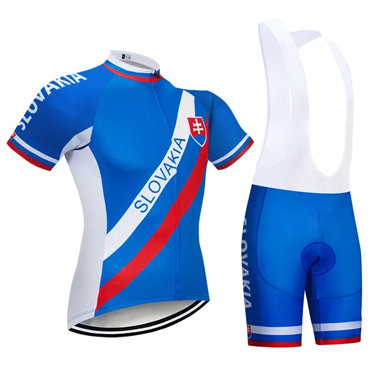 

Slovakia Custom Cycling Wear Set for Men Breathable Cycling Wear Summer with Back Pocket, Customized color