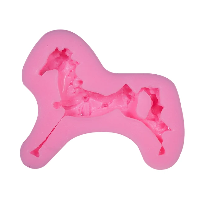 

3D horse silicone mold animal cake fondant chocolate DIY cake decorating tools, Pink