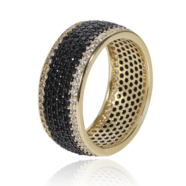 

2019 fashion rings bling 14k 16k 18k 20k gold plated stone ring mirco pave ladies jewelry ring