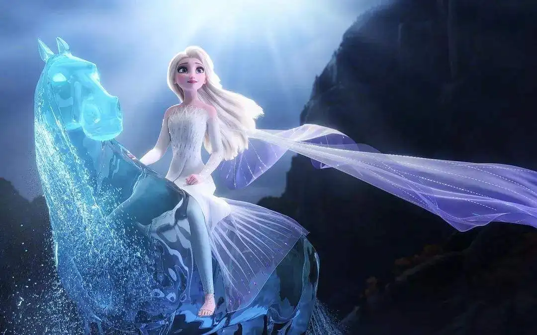批发elsa frozen2 儿童服装冷冻一件白色连衣裙 1677