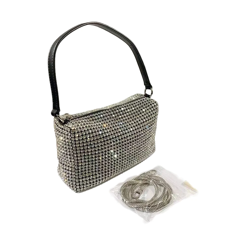 

Women Diamond Lattice Shoulder Bag Hand Bag Bride Brand Exclusive Unique Rhinestone Handbags