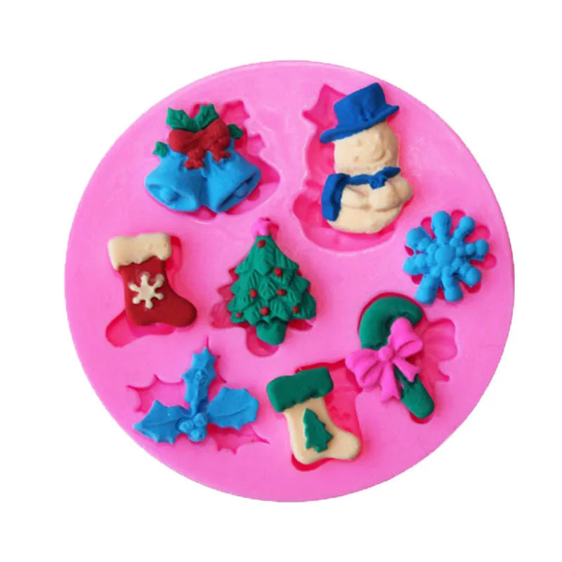 

DIY Baking Christmas Sets Fondant Chocolate Silicone Molds Pastry Cake Tools Bakeware Mould Making 3d Crafts Molds Accessories