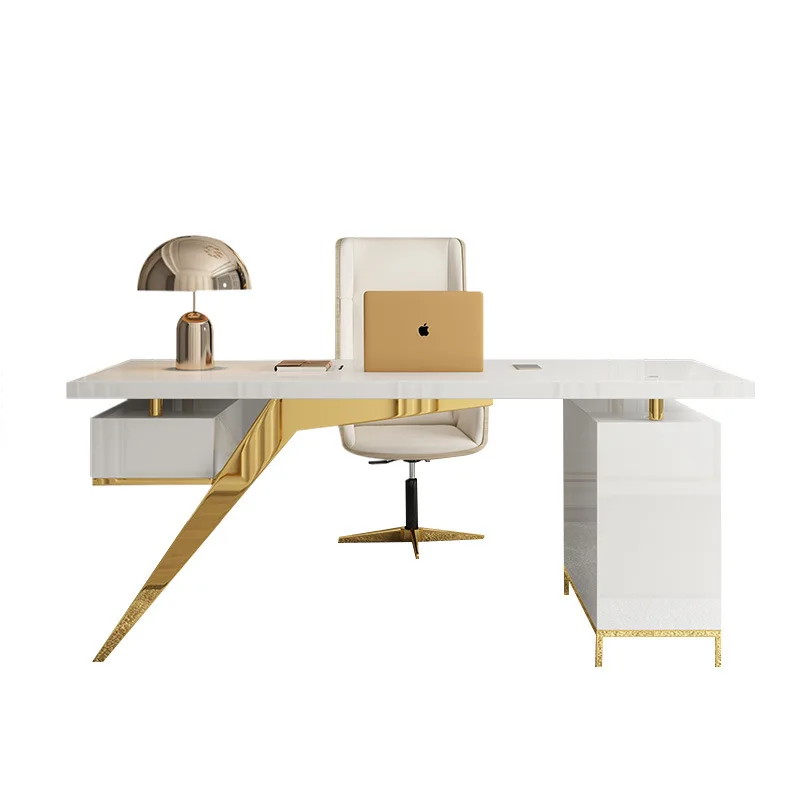 Luxury Design Marble Home Office Desk Set Gold Stainless Steel Computer Table Working Desk Adjust Table Buy Gold Home Office Desk Set Working Desk Adjust Table Luxury Design Office Computer Desk Product On