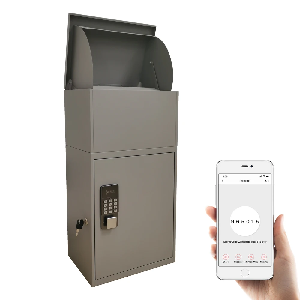 

New Arrival Preorder Anti Theft Outdoor Wall Mount Detachable Metal Smart Mailbox Parcel Box for Residential Delivery Drop Box, Customized