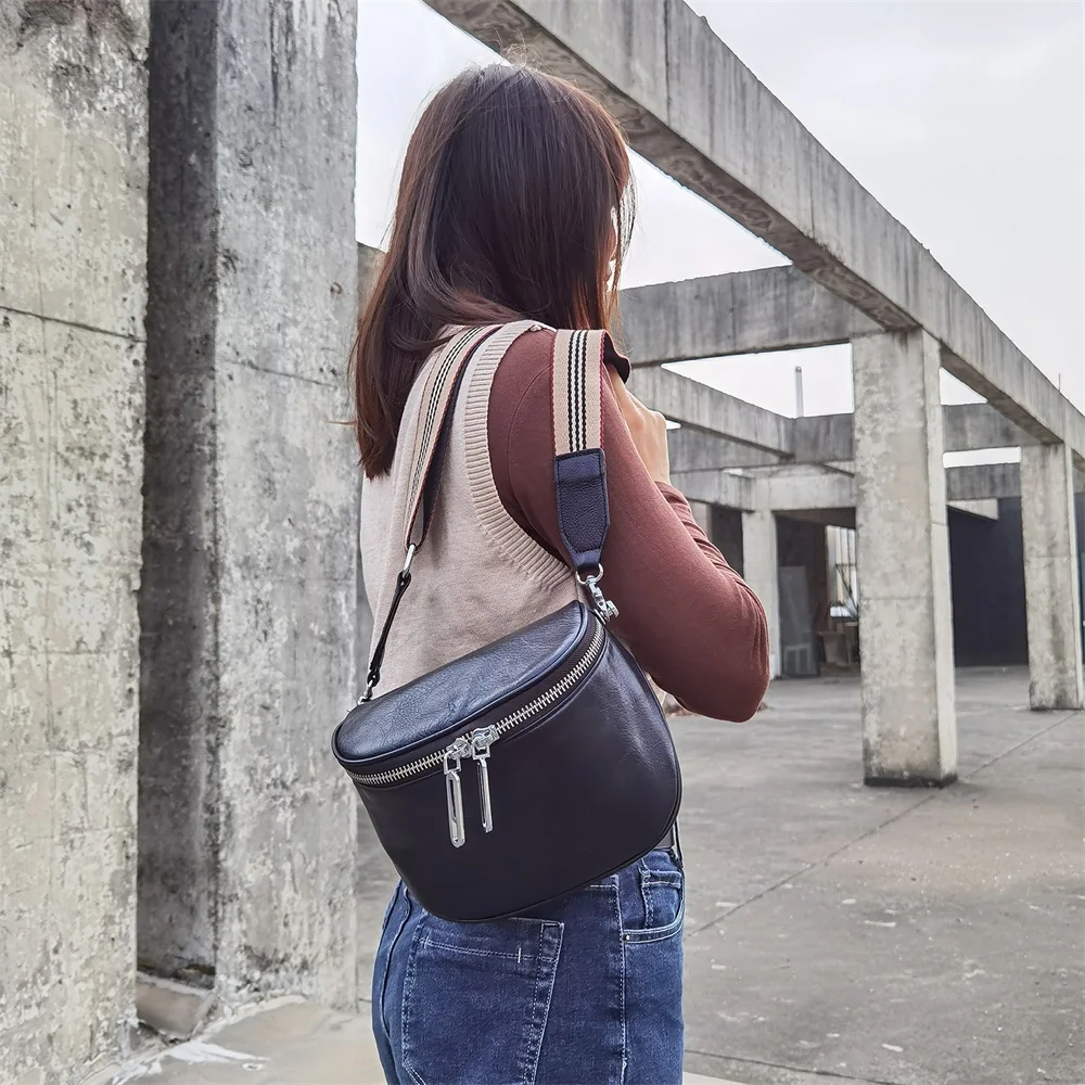 

Marrant F903 black fashion side bag genuine leather lady shoulder handbag wholesale
