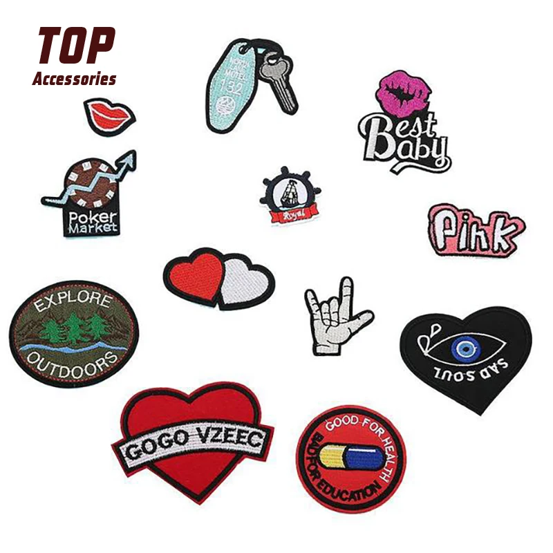

Factory Price Iron-on Sticker Embroidery Patches for Clothing