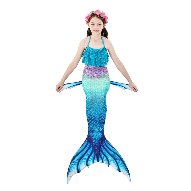 

Swim Wear Princess Ariel Child Bikini Mermaid Tail Swimwear Costumes Suit mermaid swimming tail, Customized color