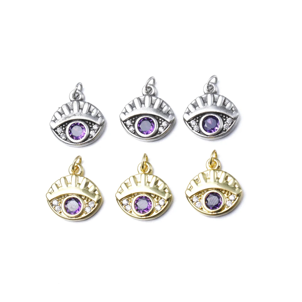 

Evil Eyes Pendant copper zirconium micro pendant 13*10mm lady pendant