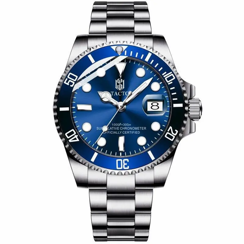 TACTO Brand Men Luxury Watch High Quality Stainless Steel Watches