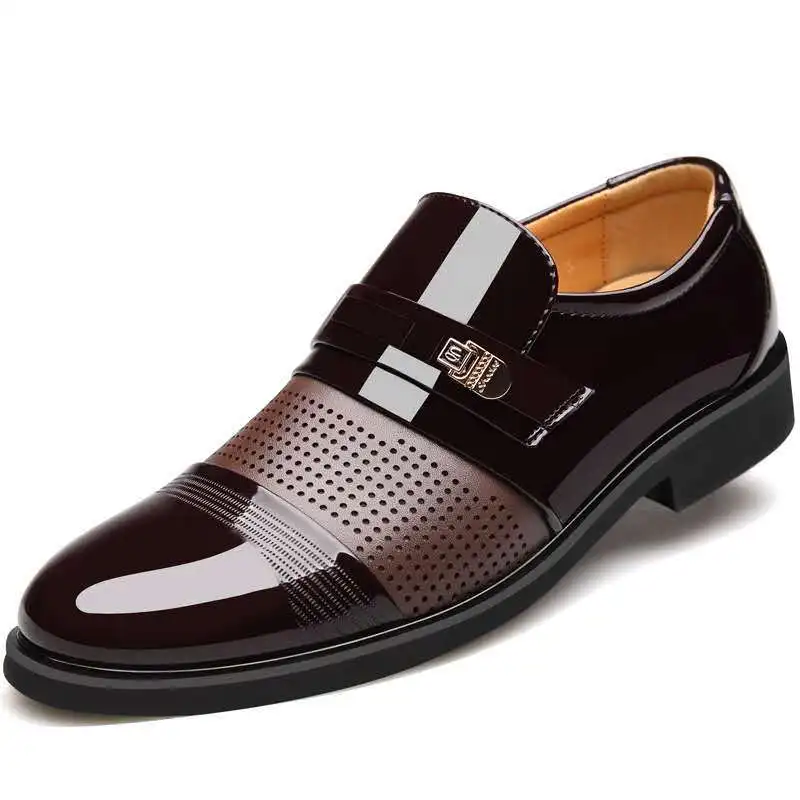 

New hollow loafers men's business breathable men's formal shoes
